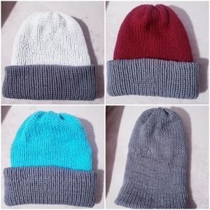 Handmade reversable beanie hat